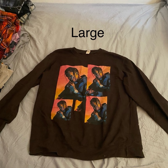 Custom Travis Scott Boxed Long Sleeve - Picture 1 of 1